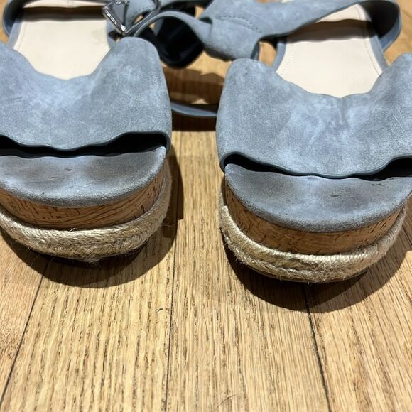 Marc Fisher Espadrille Blue Wedge Sandals Women’s Size 10 Shoes - Picture 3 of 10